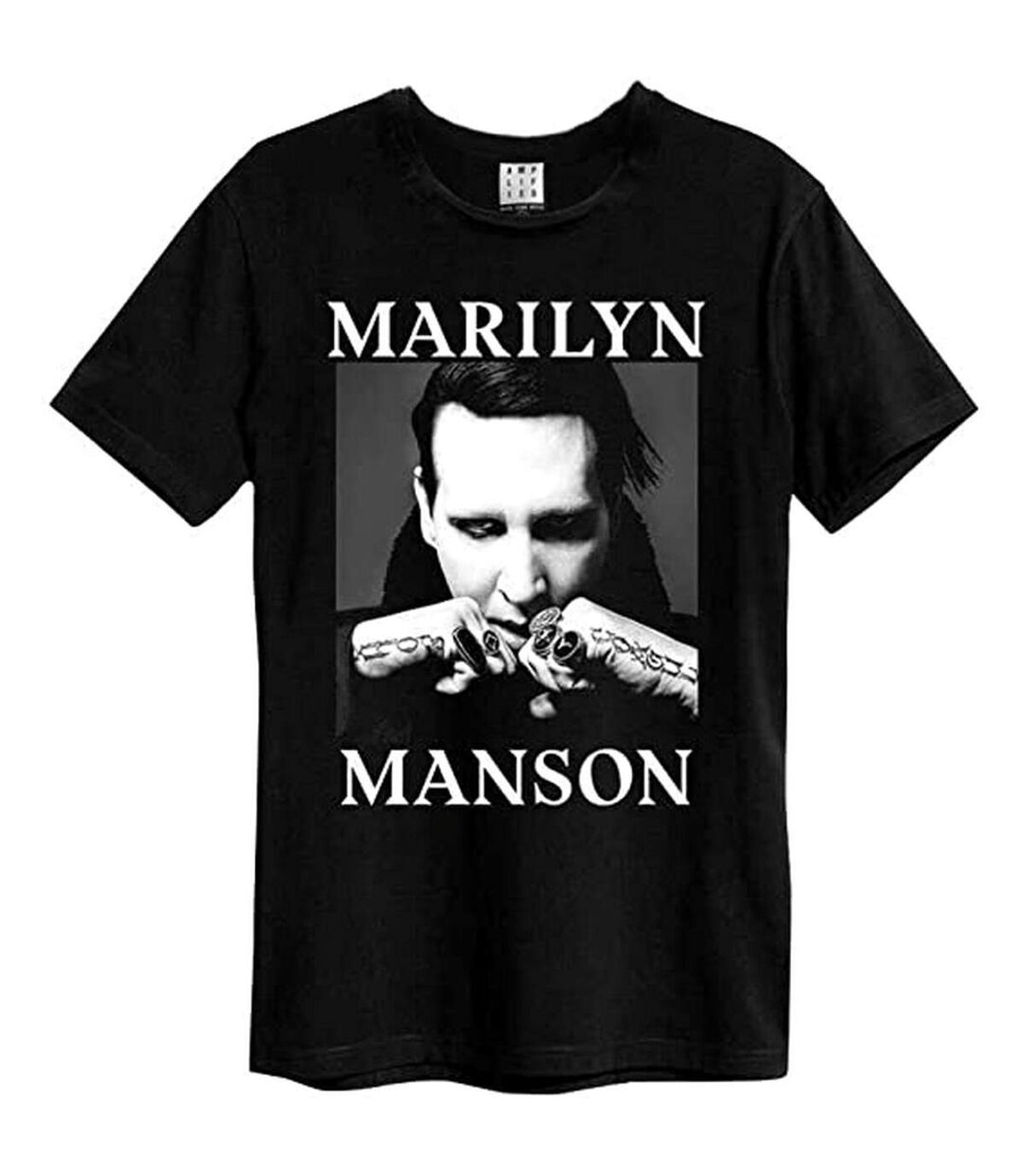 Amplified Mens Fists Marilyn Manson T-Shirt (Black/White)