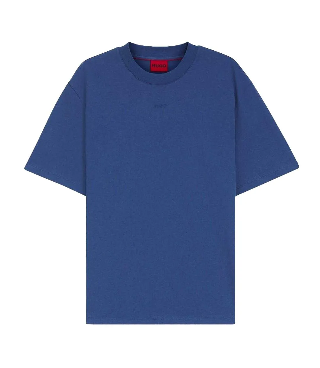 Mens Heavyweight Relaxed Fit T-shirt Medium Blue Hugo Boss-1