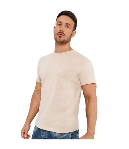 T-shirt Manches Courtes Homme Beige Casual