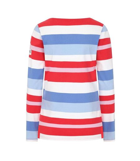 Womens/ladies Long-sleeved T-shirt Red Lazy Jacks
