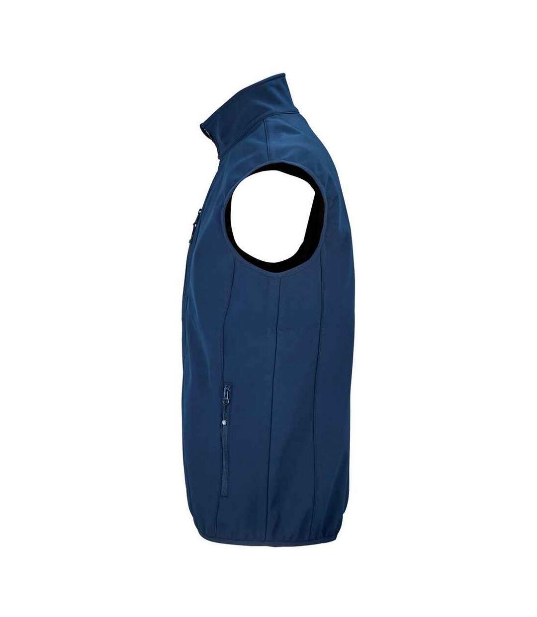 Mens falcon softshell recycled body warmer abyss blue SOLS-2