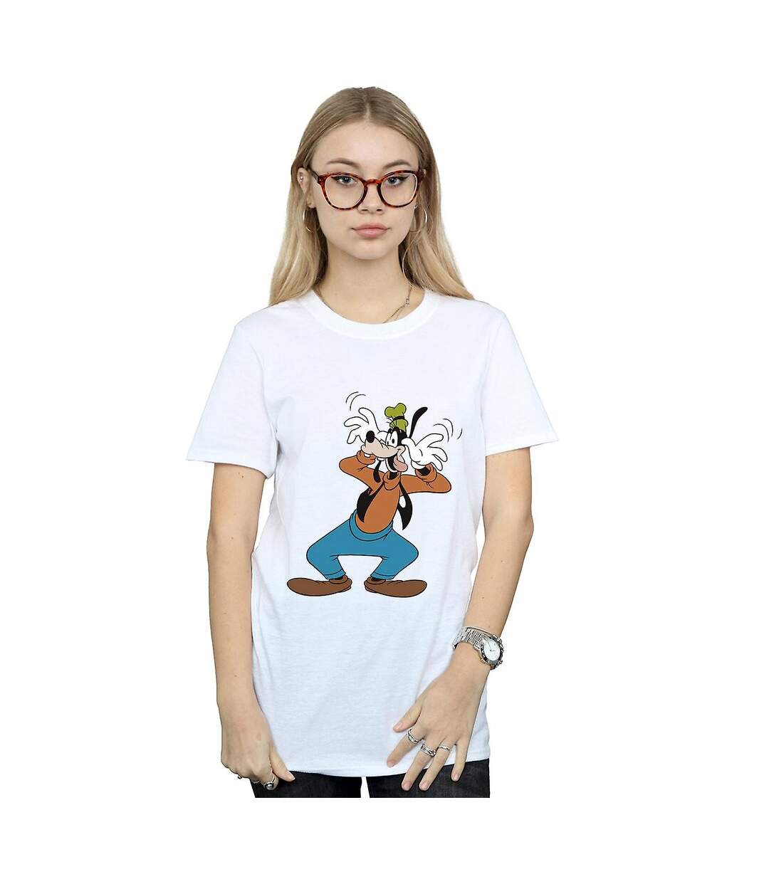Disney - T-shirt CRAZY - Femme (Blanc) - UTBI2154-2