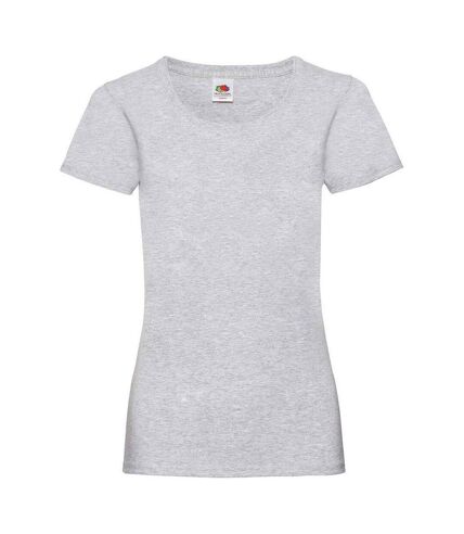 Fruit of the Loom Womens/Ladies Valueweight Heather Lady Fit T-Shirt (Heather Grey)