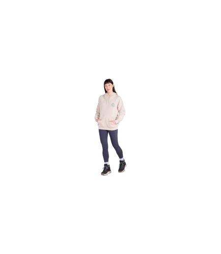 Womens/ladies Mountain Collage Relaxed Fit Hoodie Beige Mountain Warehouse