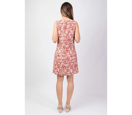 Robe courte sans manches coton femme CHRISTINA motif ethnique chic Coton Du Monde