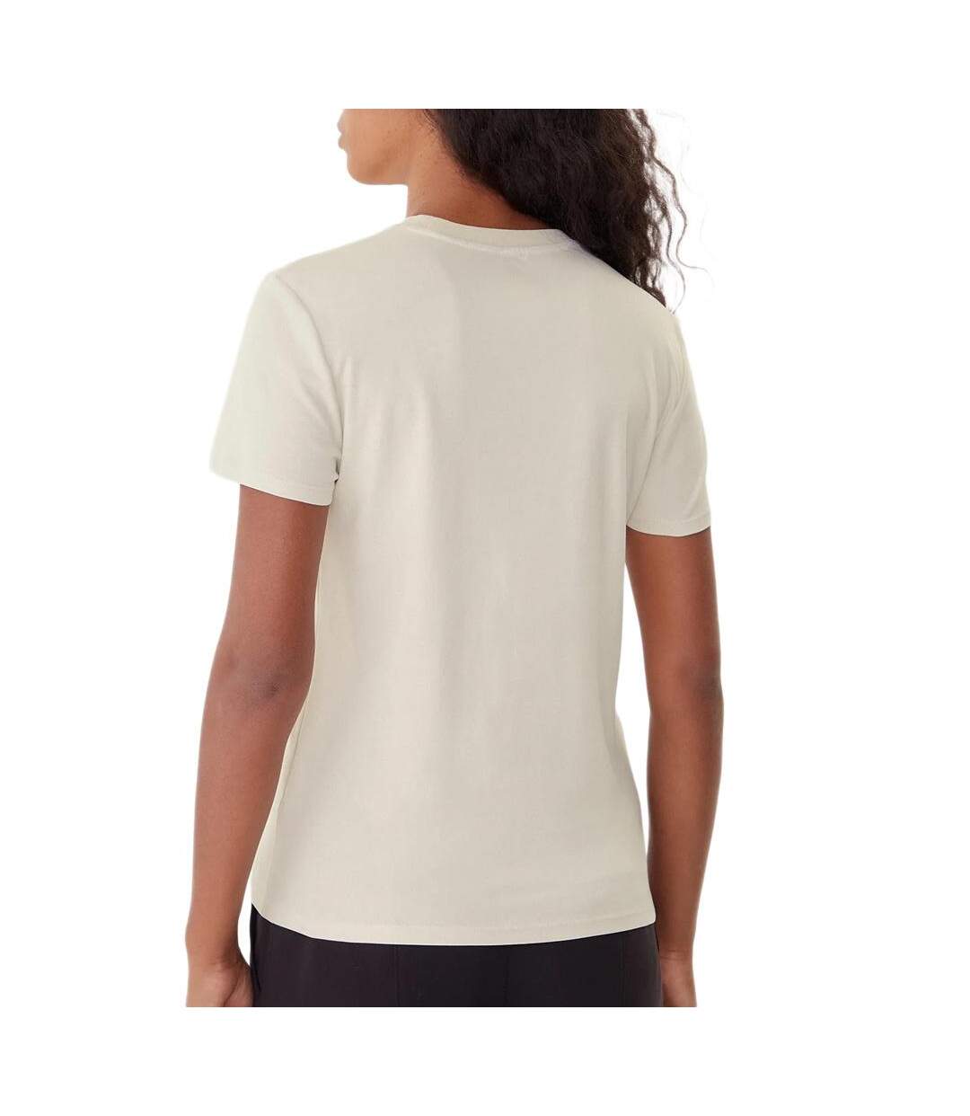 T-Shirt beige femme calvin klein jeans supima-2