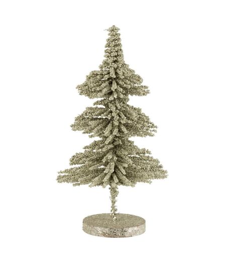 Sapin de Noël Déco Paillettes 44cm Vert Clair