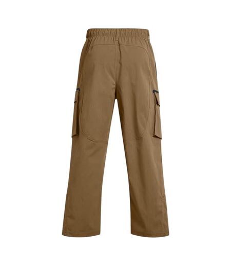 Mens Utility Loose Fit Cargo Jogging Bottoms Brown Under Armour