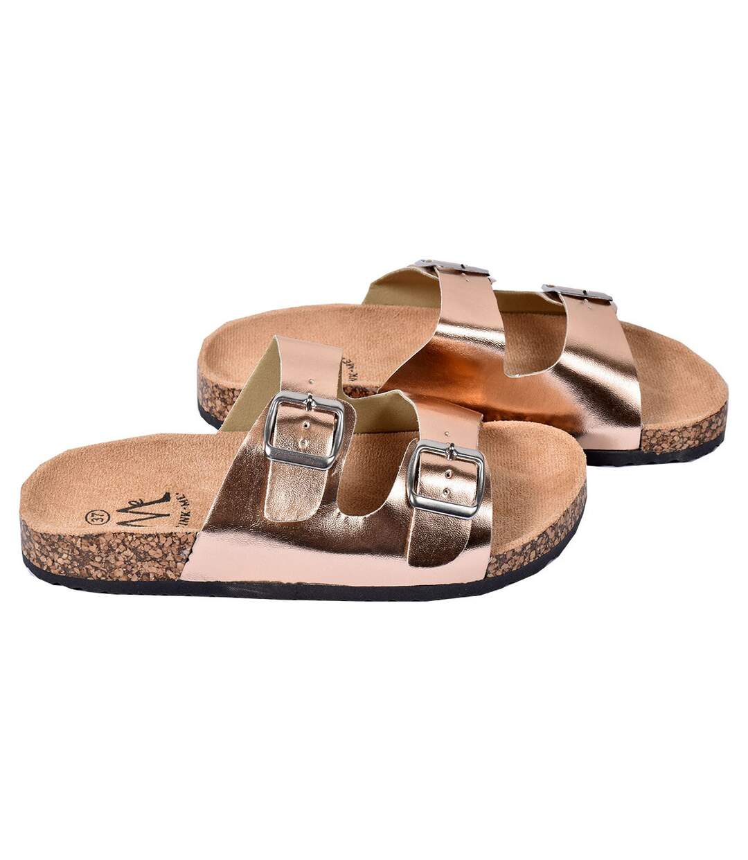 Sandale Mule Femme PREMIUM - Chaussure d'été Qualité et Confort - R936 BRONZE-3