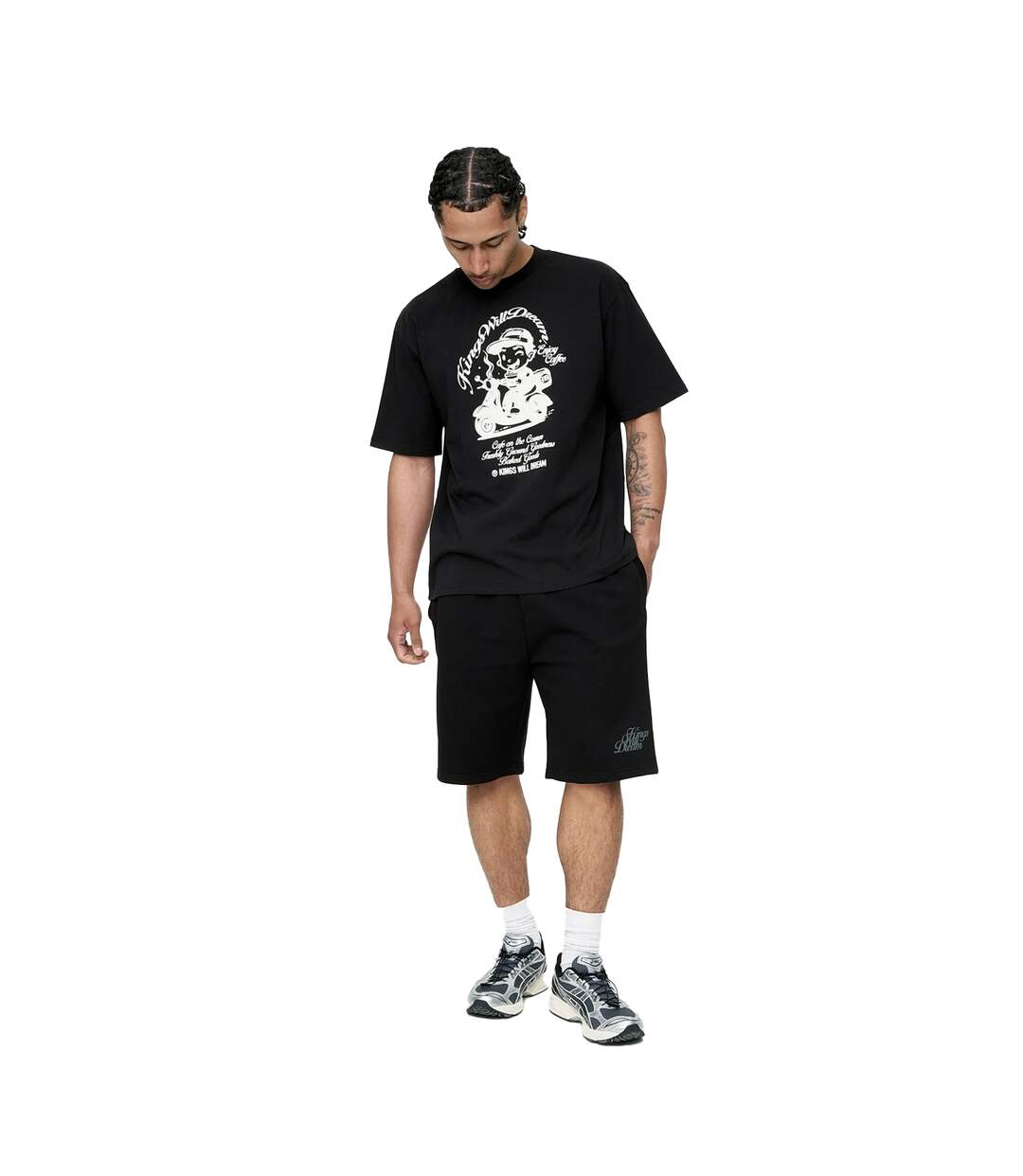 T-shirt Studio Cafe Boy Homme Noir Kings Will Dream-1