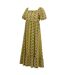 Womens/ladies Orla Kiely Flower Summer Midi Dress Multicoloured Yellow Regatta-4