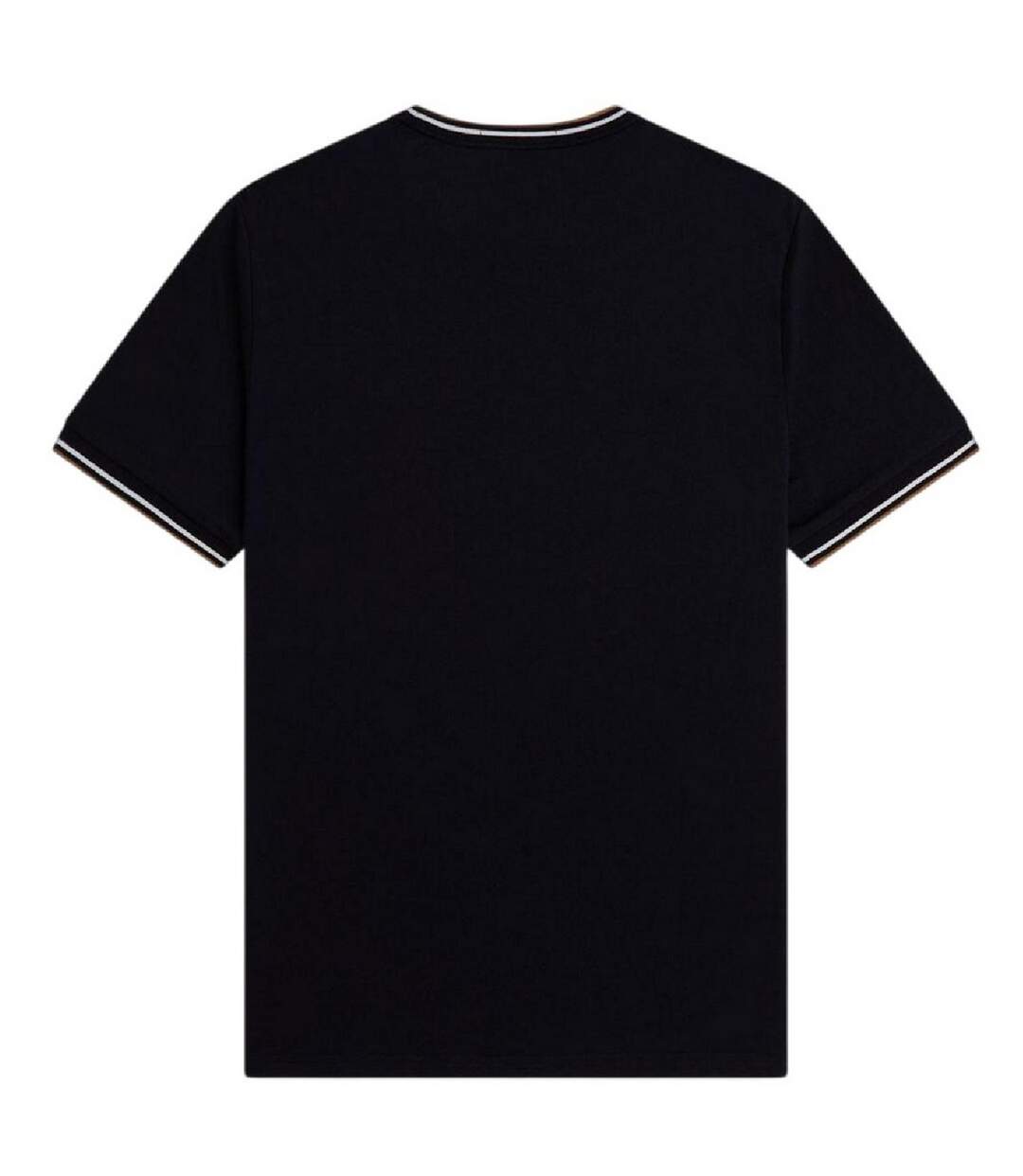 T-shirt Motif/style Rayure Contrastée Sur Bord Homme Noir Fred Perry-3