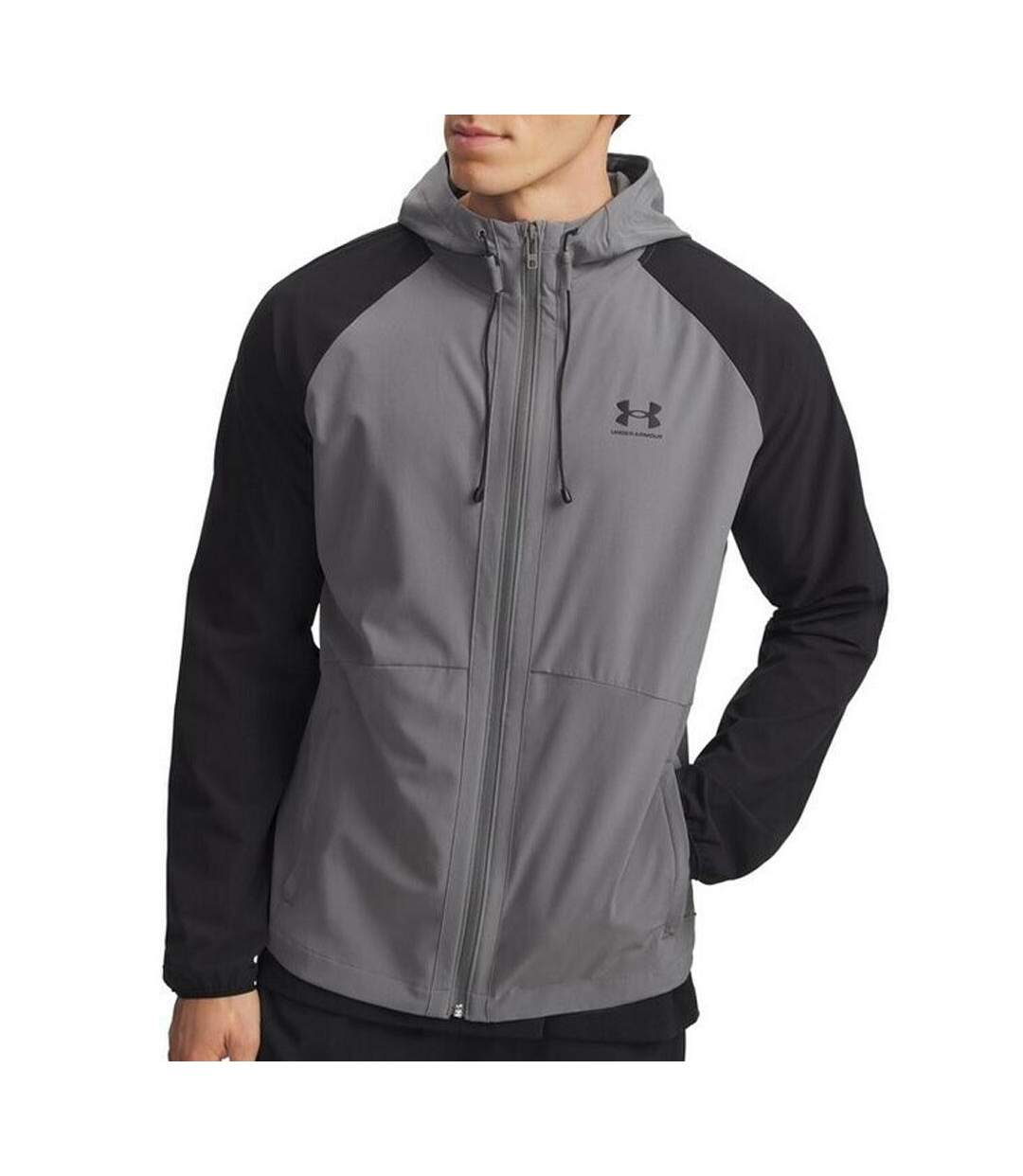 Veste de pluie gris/noir homme under armour ua stretch-1