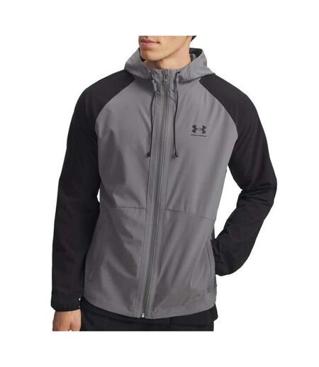 Veste de pluie gris/noir homme under armour ua stretch