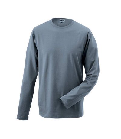 T-shirt stretch homme manches longues - JN056 - gris moyen