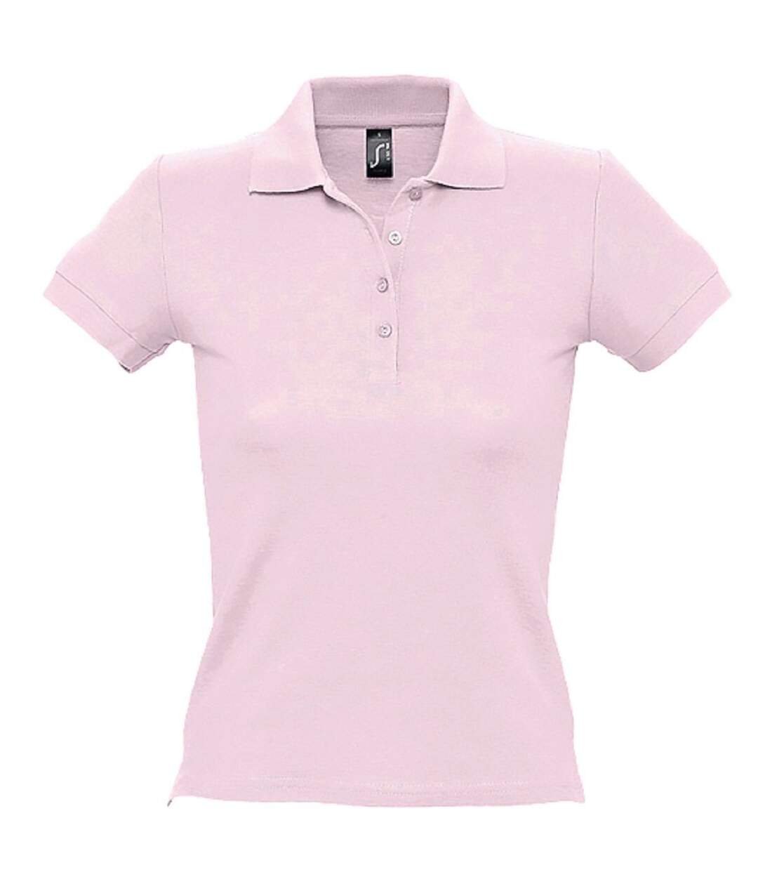 Polo manches courtes - Femme - 11310 - rose pâle