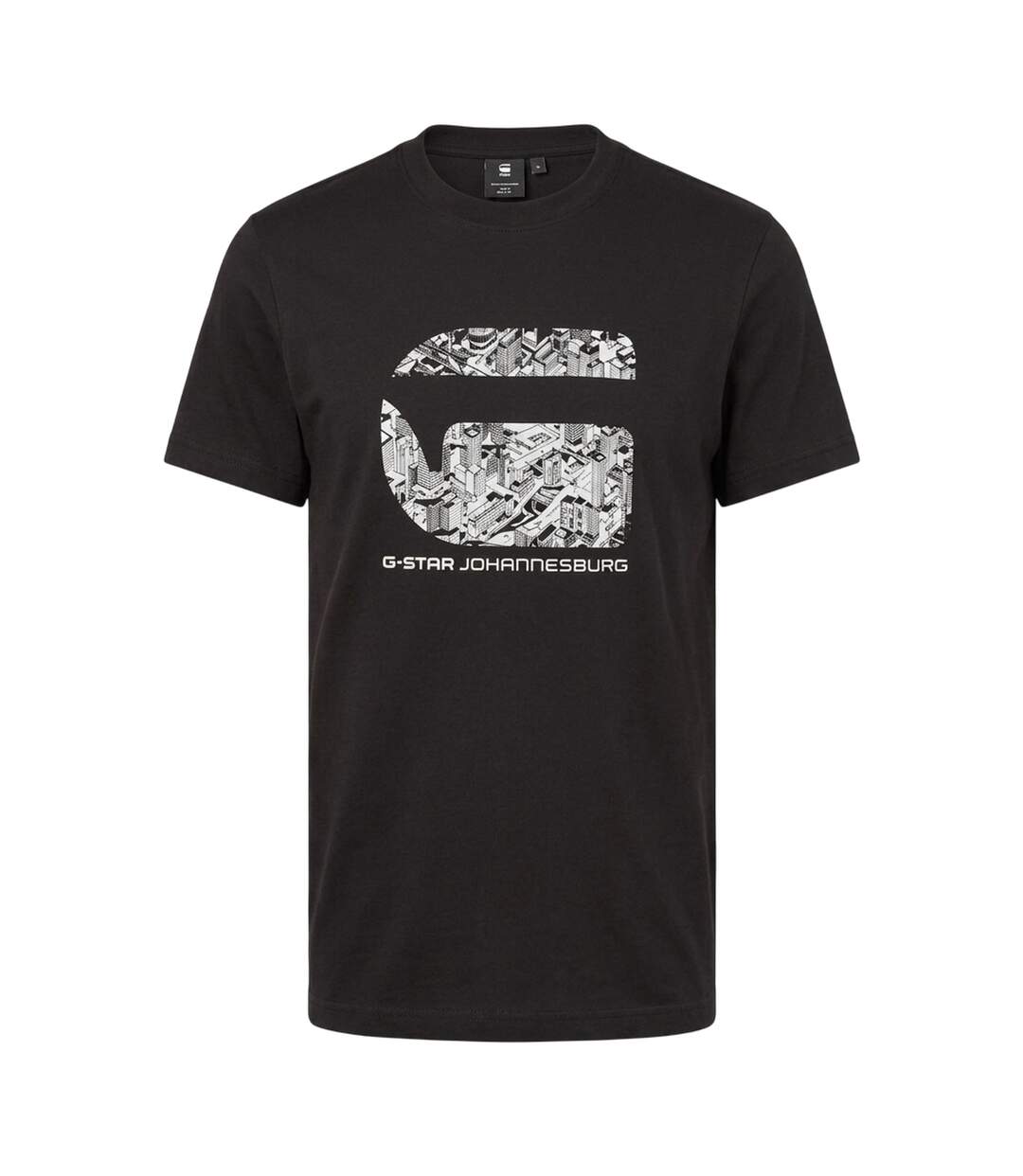 Mens La Logo Crew Neck T-shirt Dark Black G-Star-2