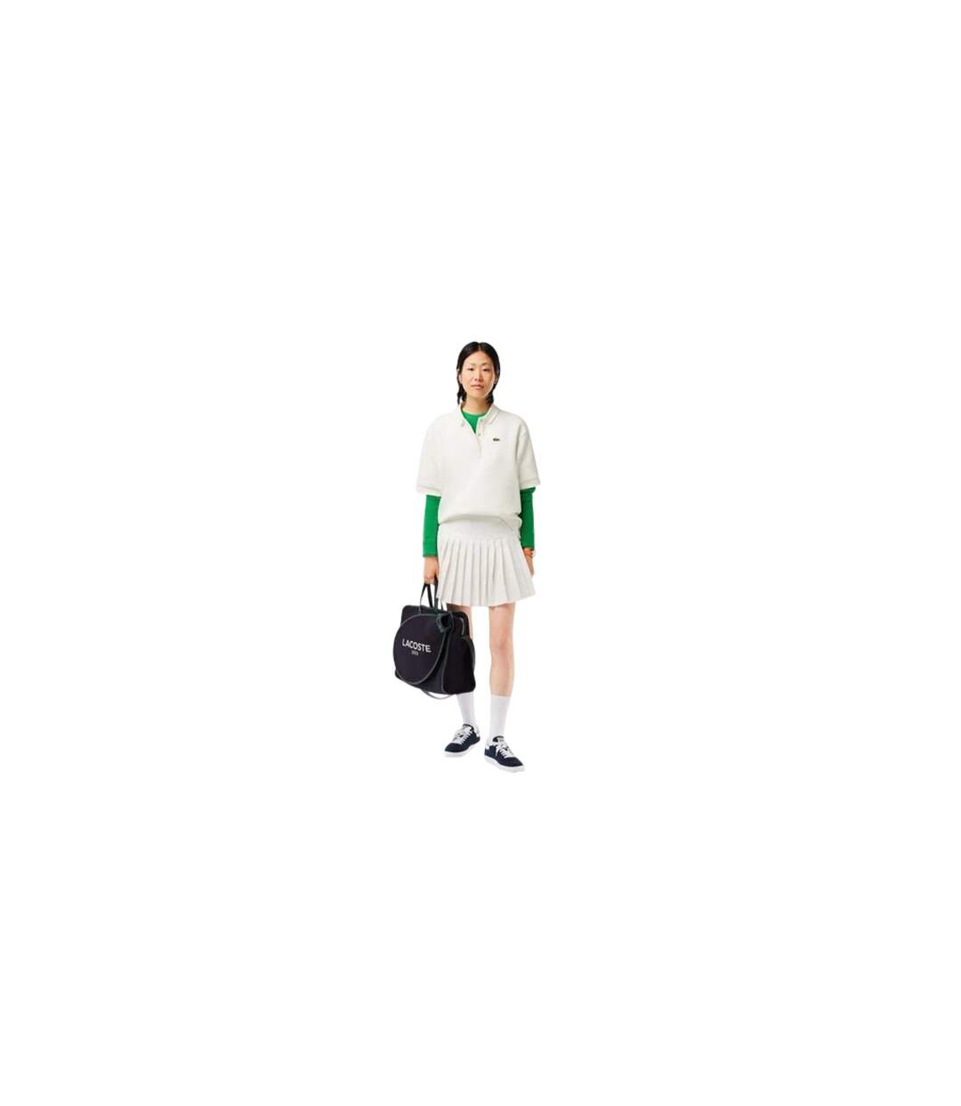 Jupe Motif/style Plissé Roland Garros Edition Femme Crème Lacoste-1