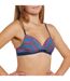 Soutien-gorge coques souples en microfibre bleu Gaby-3