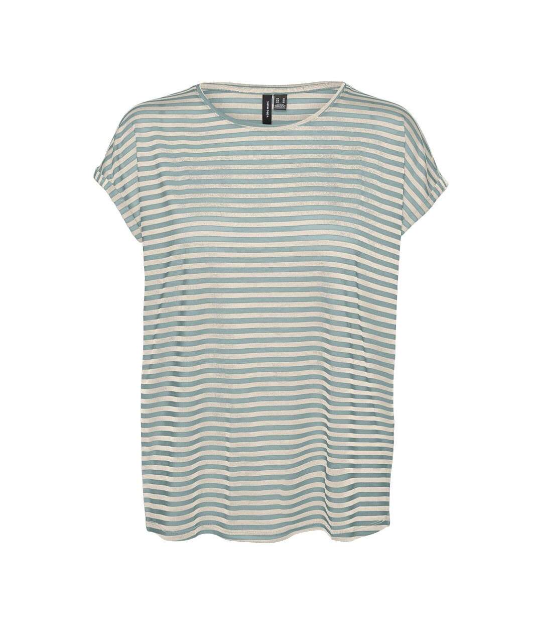 T-shirt blanc/vert femme vero moda mava-2