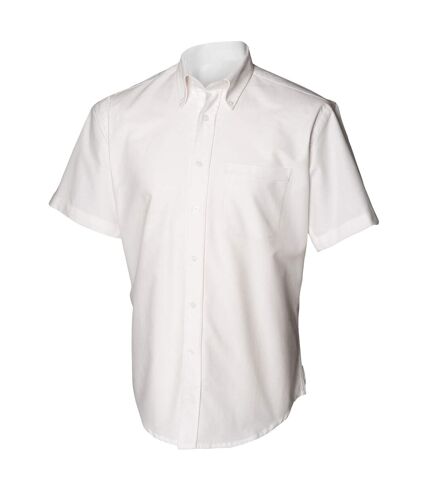 Henbury Mens Short Sleeve Classic Oxford Work Shirt (White) - UTRW639