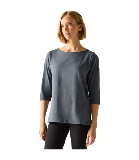 T-shirt Pevia Femme Gris Foncé Chiné Regatta
