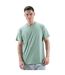 T-shirt manches courtes homme vert de gris Casual