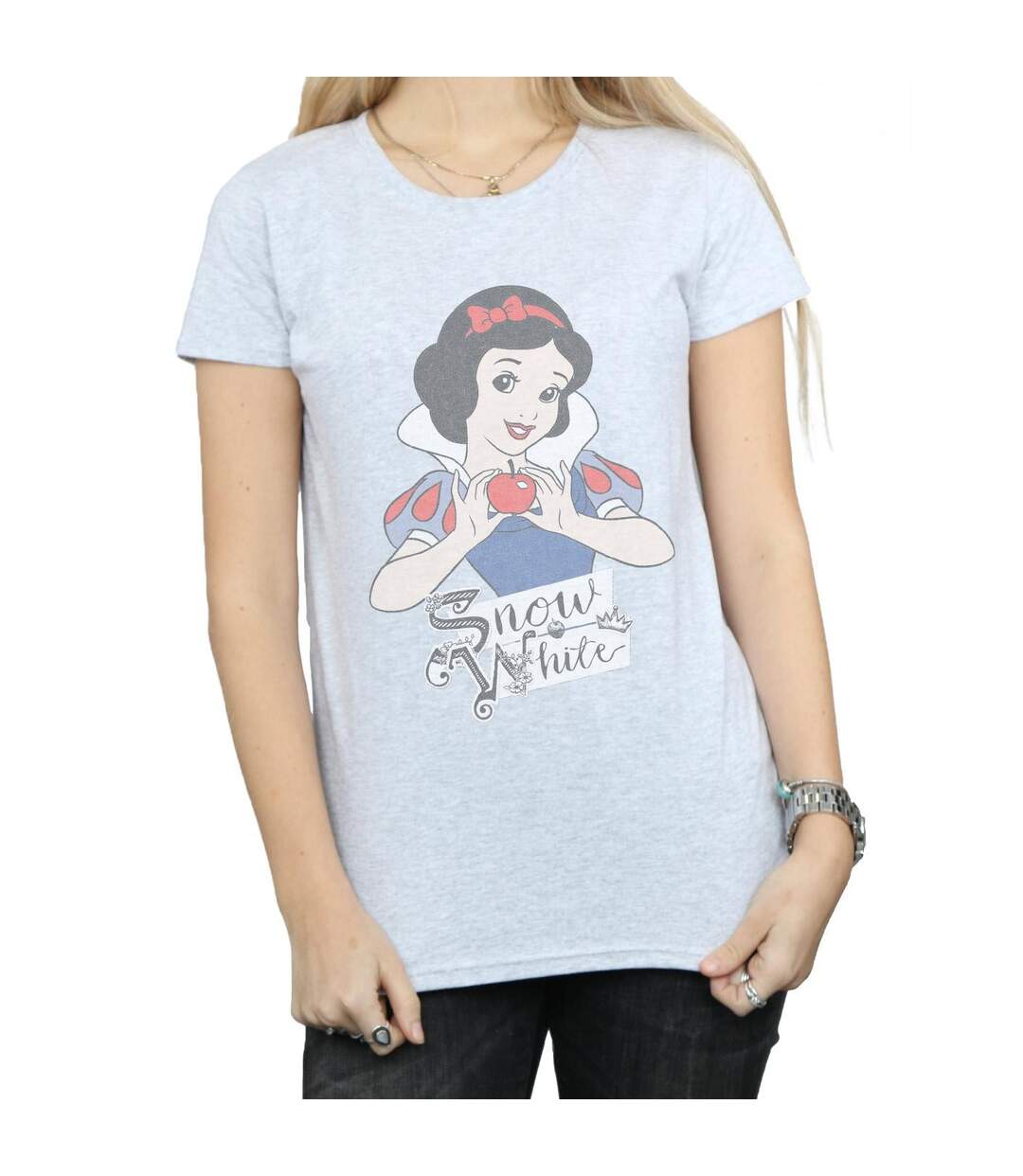 Disney Princess - T-shirt SNOW WHITE APPLE - Femme (Gris chiné) - UTBI36905-3