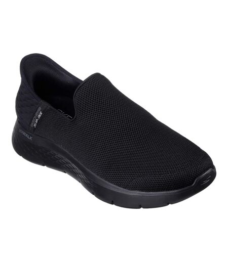 Mens go walk flex no hands trainers black Skechers