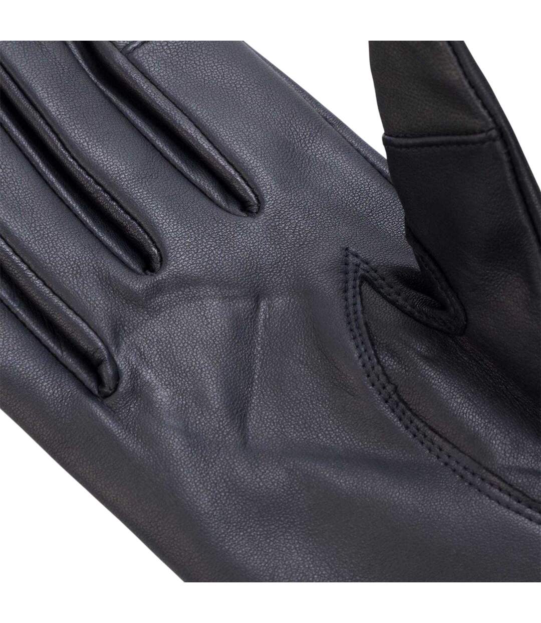 Mens Lambs Leather Gloves Dark Blue Boss-3