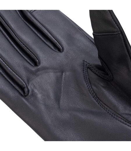 Mens Lambs Leather Gloves Dark Blue Boss