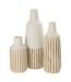 Vase Design en Bois Ying 45cm Blanc & Naturel-3