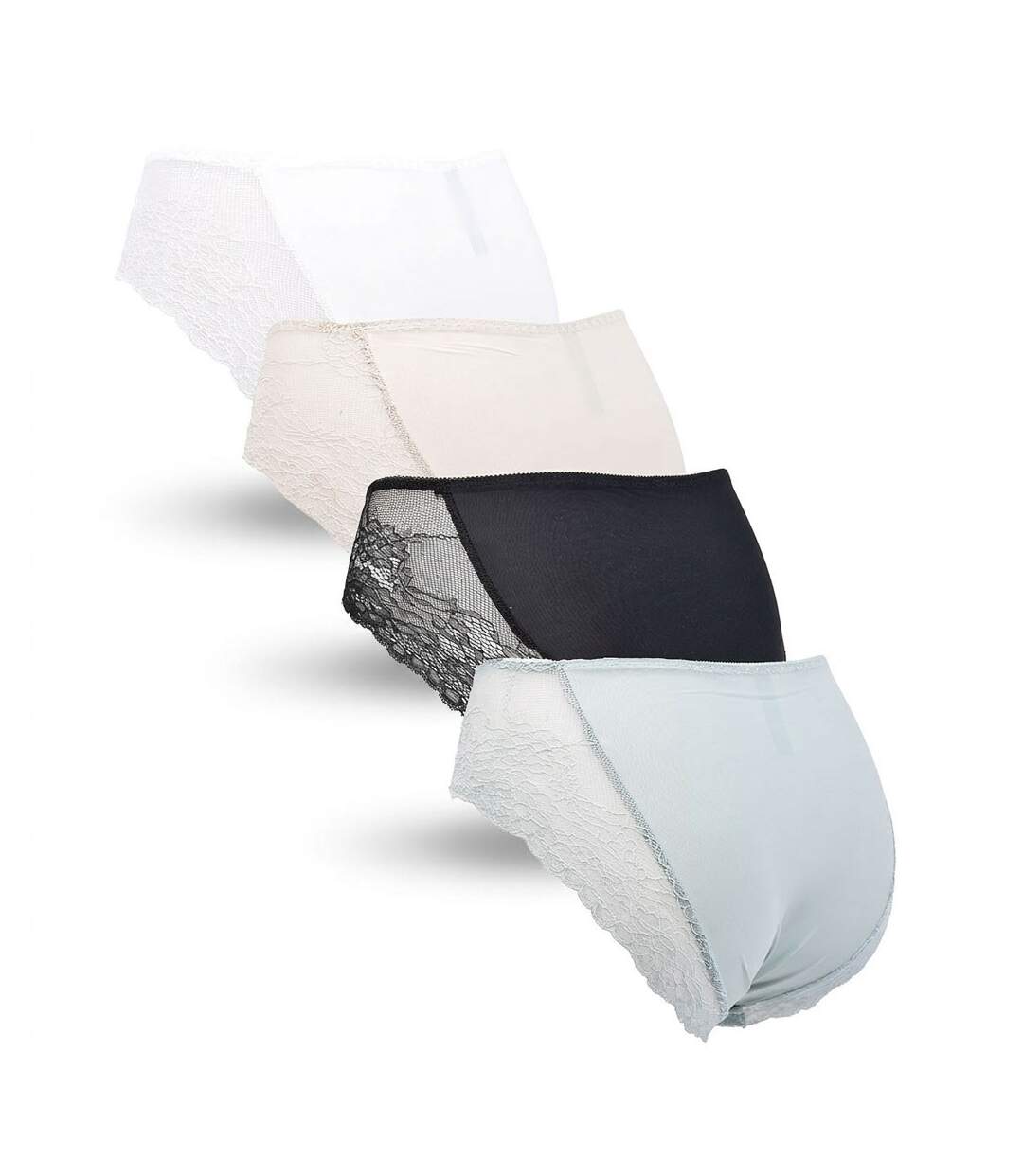OZABI Pack de Culottes Femme Gainantes Dentelle Invisible – Lot de 4-3