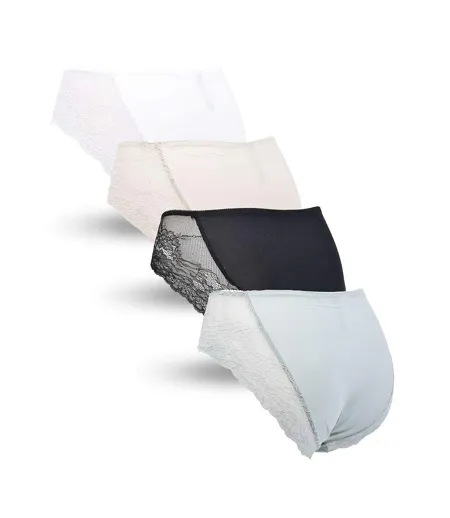 OZABI Pack de Culottes Femme Gainantes Dentelle Invisible – Lot de 4