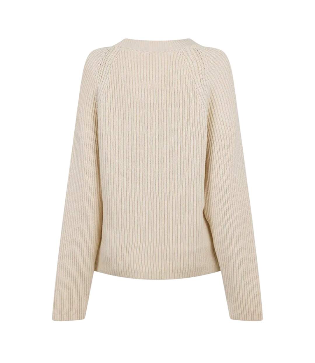 Pull Manches Raglan Femme Blanc Cassé Ami Paris-2