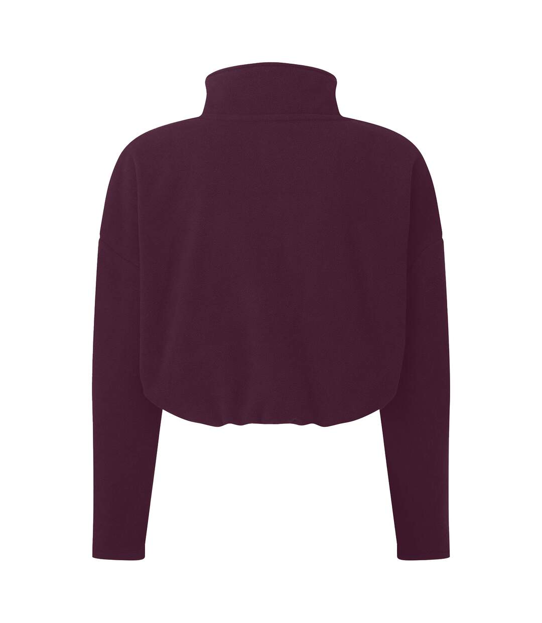 Womens/ladies Cropped Fleece Top Mulberry Red TriDri-2