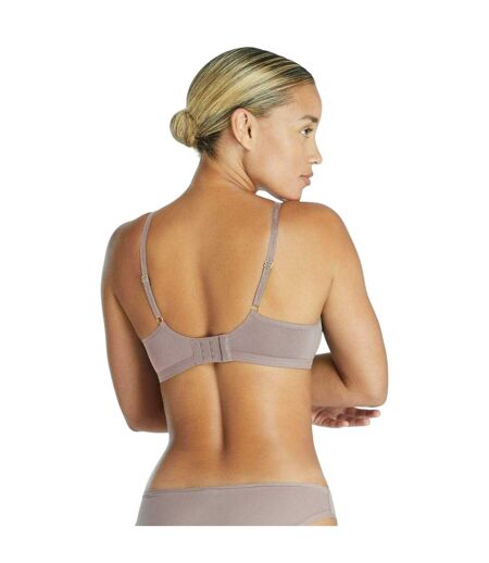 Womens/ladies Scoop Neck Bralette Mauve Adidas