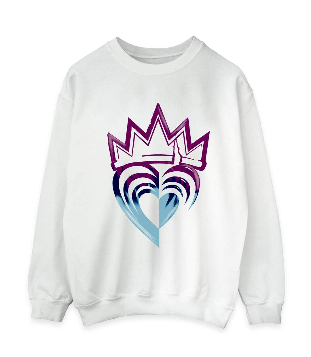 Disney - Sweat DESCENDANTS PINK CROWN - Femme (Blanc) - UTBI15550-1