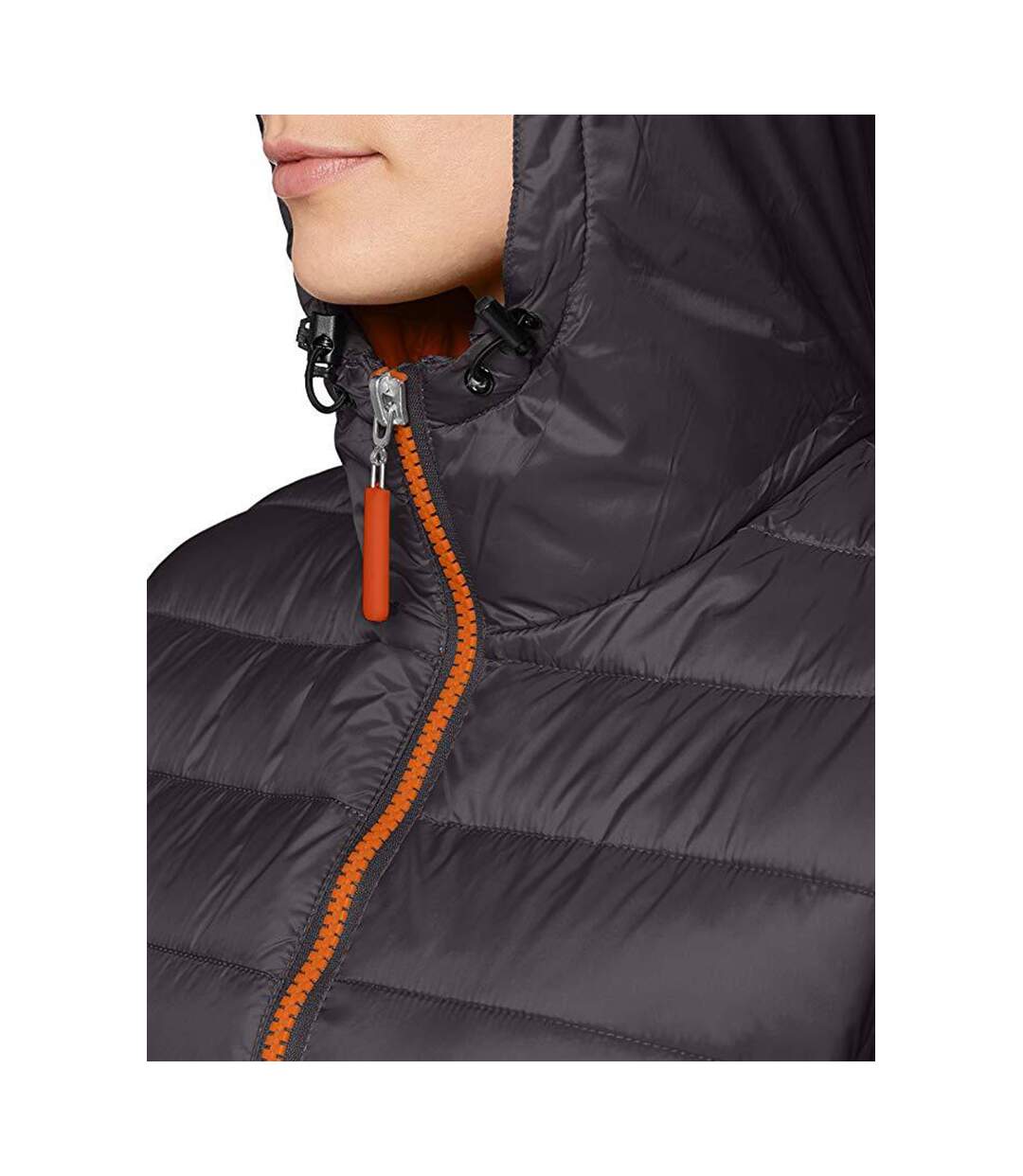 Urban snowbird veste rembourrée à capuche femme gris/orange Result