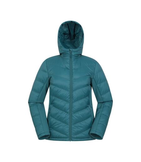 Womens/ladies turbine padded soft shell jacket teal Mountain Warehouse