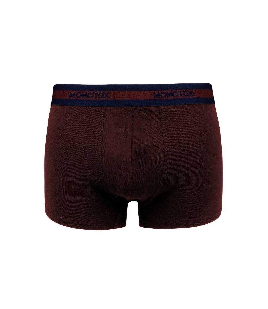 Boxers Motif/style Logo Basics Homme Noir Gris Bordeaux Foncé Monotox-3