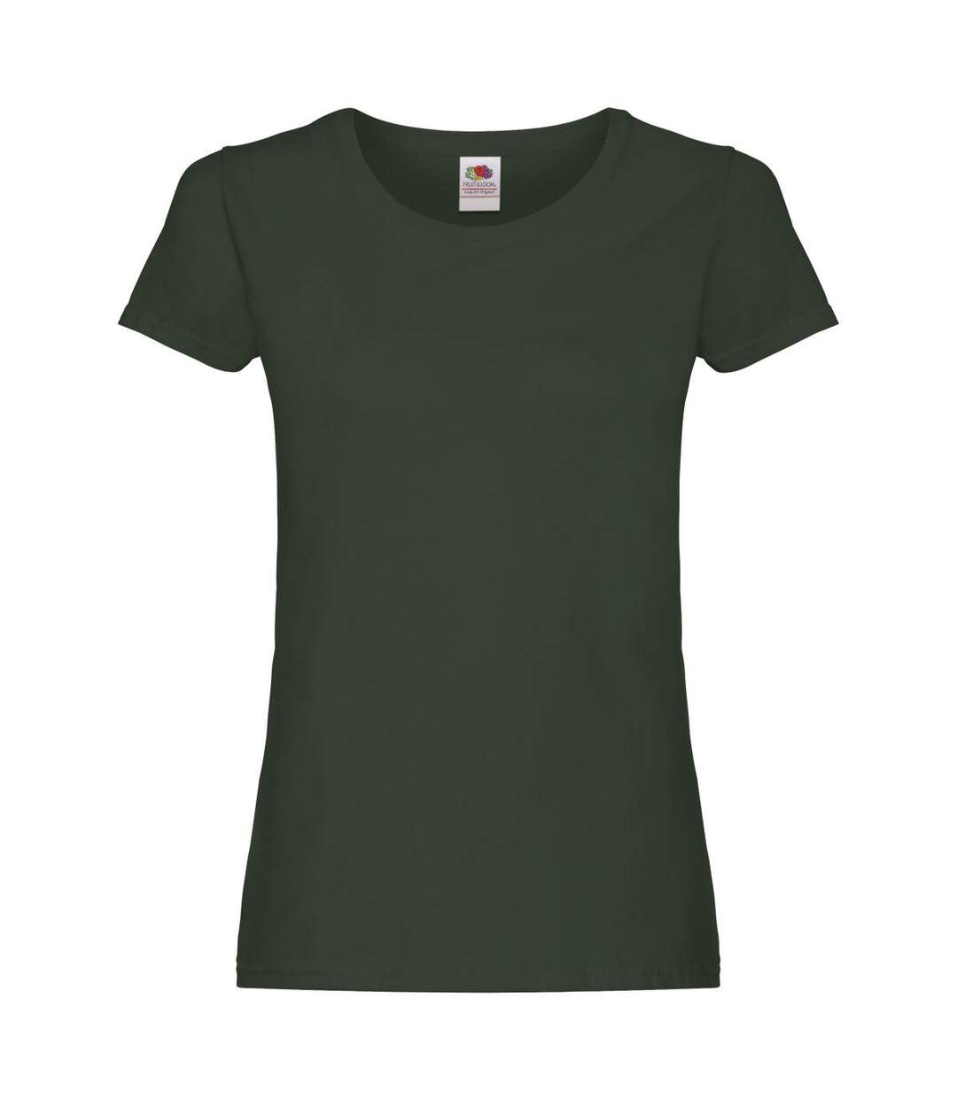 T-shirt Femme Vert Bouteille Fruit Of The Loom-1