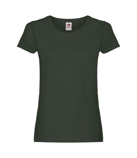 T-shirt Femme Vert Bouteille Fruit Of The Loom