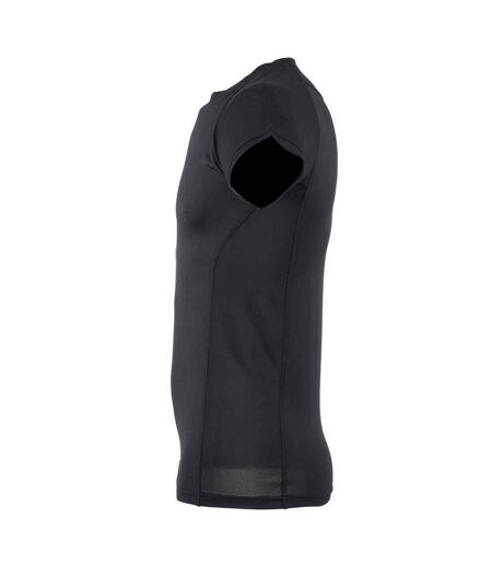 Mens Slim T-shirt Black Black Tombo