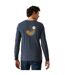 Mens Maylow Scenery Marl Long-sleeved T-shirt Navy Marl Regatta-3