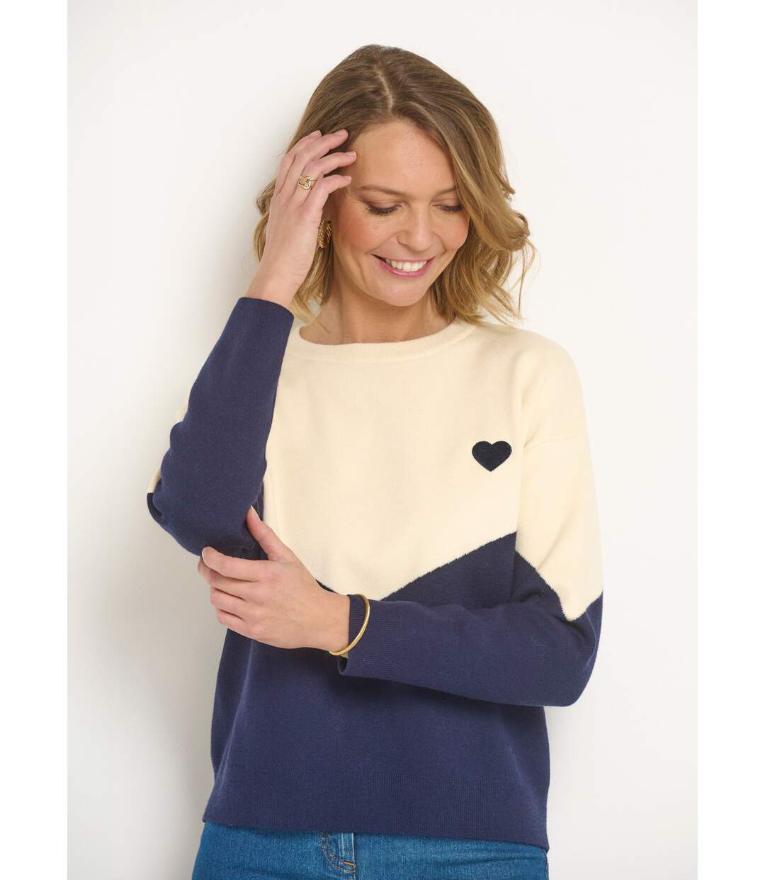 Pull chaud effet graphique détail c¿ur-4