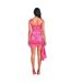 Robe Courte Motif/style Drapé Femme Rose Missy Empire-2