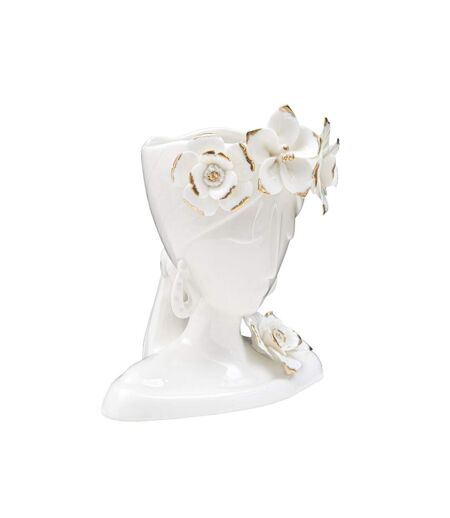 Vase Déco en Porcelaine Woman Young 21cm Blanc