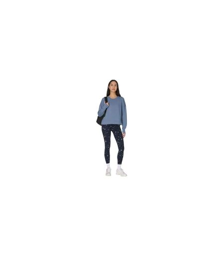 Womens/ladies After Class Long-sleeved Crop Sweatshirt Luxe Blue Sweaty Betty