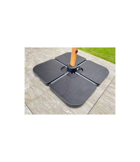 Lot de 4 Dalles à Remplir Parasol 50cm Gris Anthracite